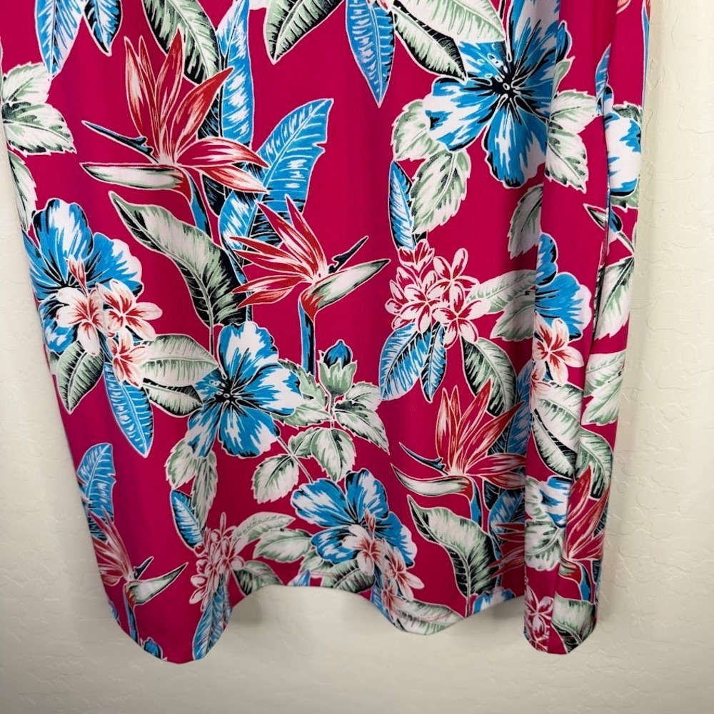 Tommy Bahama Golf Womens XL Tropical Floral Dress Resort Beachy Pickleball Pink - Picture 3 of 11